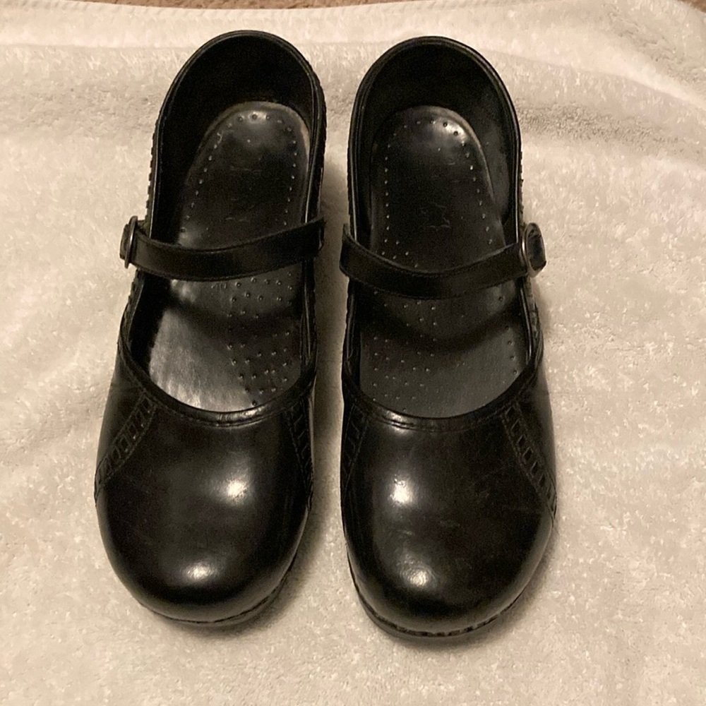 Dansko Black Mary Jane Shoes, Size 9 (40)